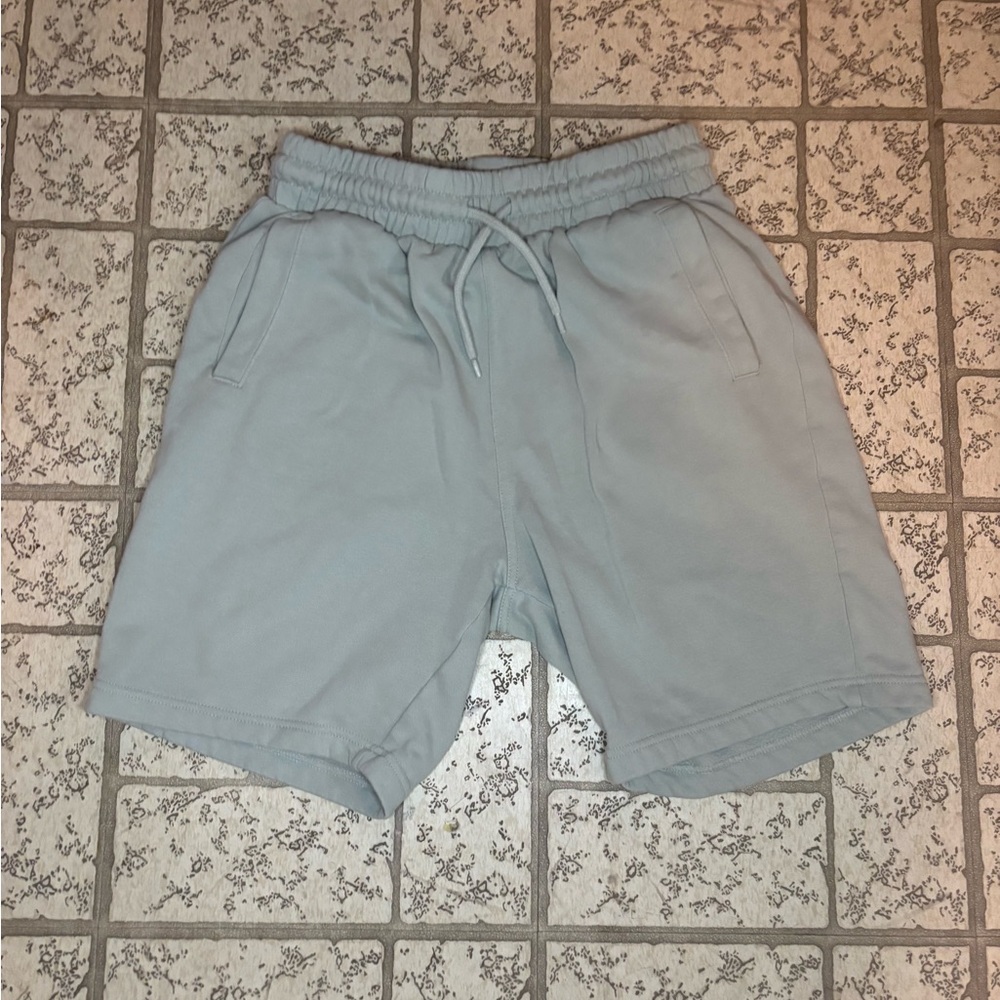 H&M Men's Light Blue Drawstring Athletic Shorts